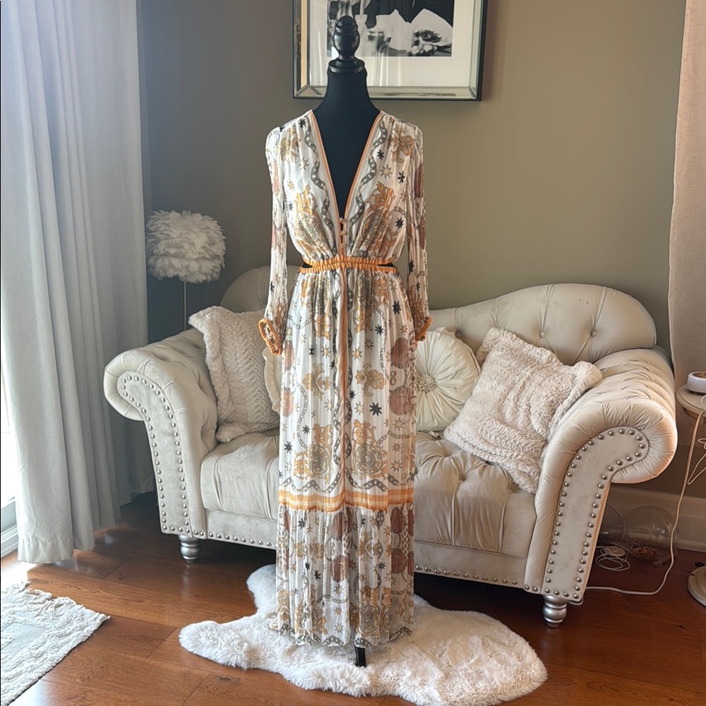 Elegant Floral Long Dress